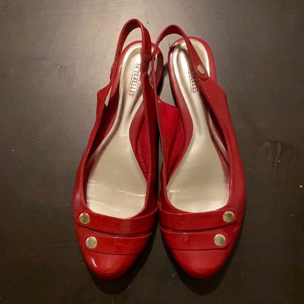 Red Seychelles Slip On Flats Size 8.5 8 1/2